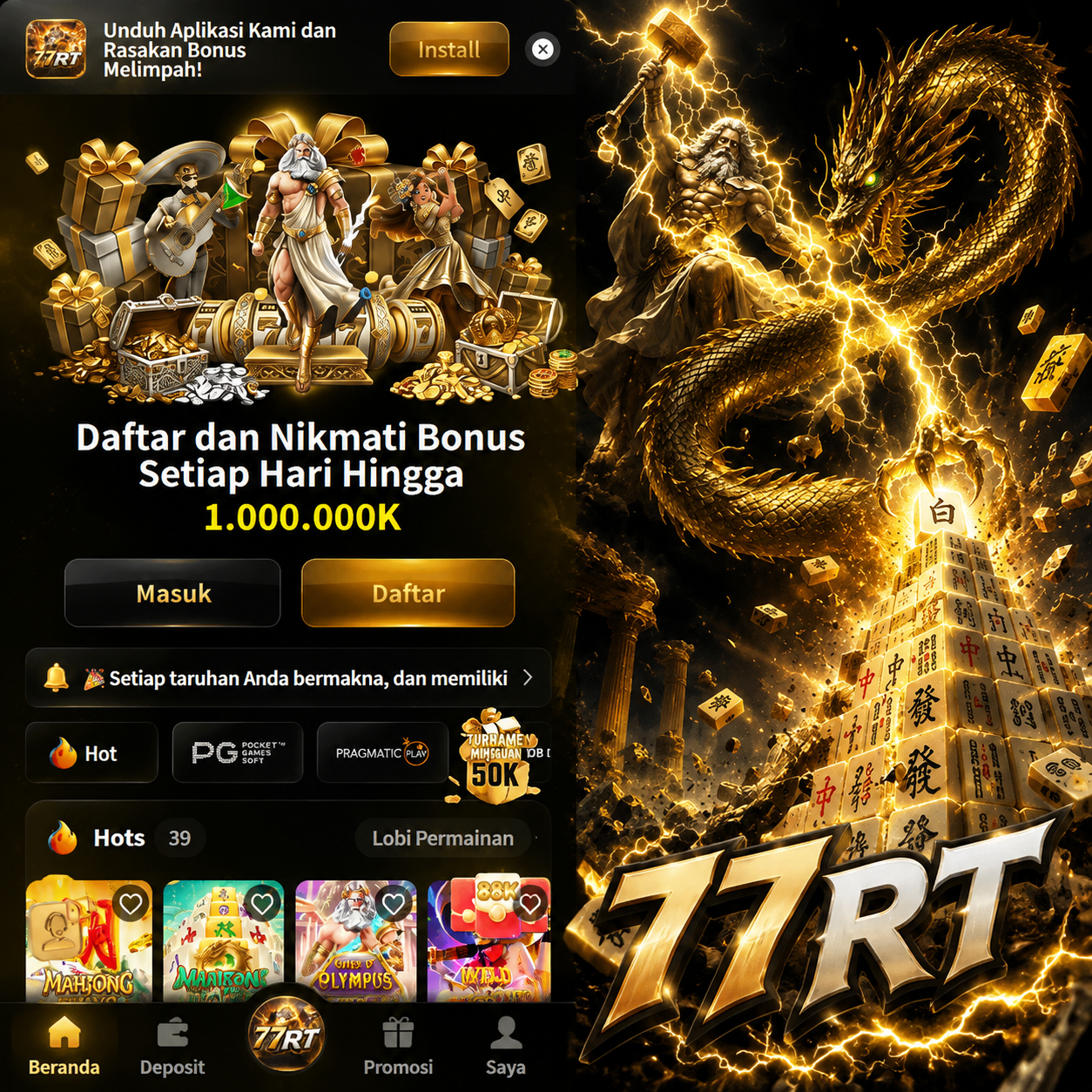 77RT - Destinasi Slot Online Indonesia dengan Ragam Tema Menarik
